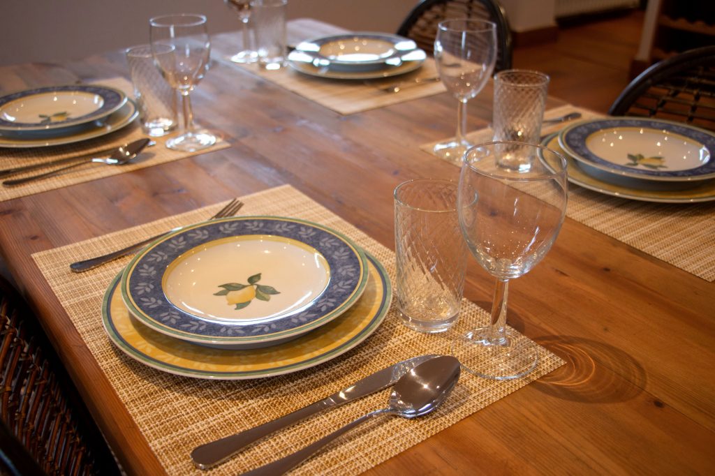Dining in style at our farm house in Derbyshire